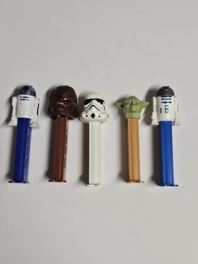 Vintage Star Wars PEZ Dispensers Lot Set of 5 - Yoda R2D2 Chewbacca